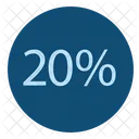 Twenty Percent Discount Offer Icon