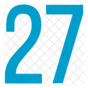 Twenty Seven Numbers Icon