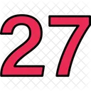 Twenty Seven Numbers Numeric Icon