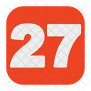 Twenty Seven Number  Icon