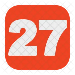 Twenty Seven Number  Icon