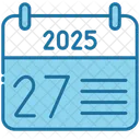 Twenty Seventh Calendar Time Icon