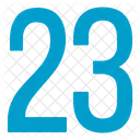 Twenty Three Numbers Icon