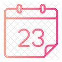 Twenty Three Calendar Calender Icon