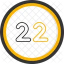 Twenty Two Count Counting Icon