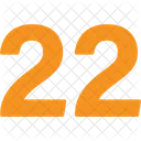 Twenty Two Numbers Numeric Icon
