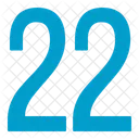 Twenty Two Numbers Icon