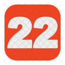 Twenty Two Number  Icon