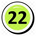 Twenty Two Number  Icon