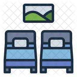 Twin Bed  Icon