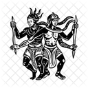 Twin Heroes Mythology Tribal Icon