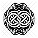 Twin Serpent Snake Celtic Icon