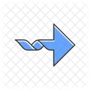 Twisted blue arrow  Icon