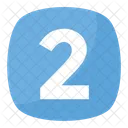 Two 2 Number Icon