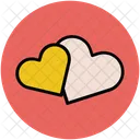 Two Hearts Love Icon