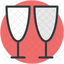 Two Glasses Cheers Icon