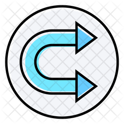 Two Arrows Icon - Download in Rounded Style
