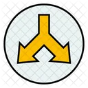 Traffic Sign Two Arrows Icon