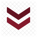 Two Arrows Down Arrow Direction Icon