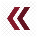 Two Arrows To The Left Arrow Direction Icon