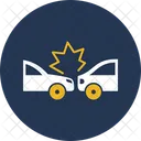 Two Cars Collide Back Collision Accident Icon