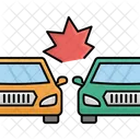 Two Cars Collide Side Collision Accident Icon