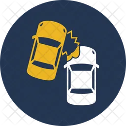 Two cars collide corner  Icon