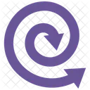 Two Circling Arrows Navigation Direction Icon