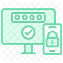 Two Factor Authentication Duotone Line Icon アイコン