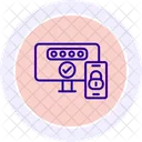 Two Factor Authentication Line Icon Icon