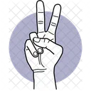 Two Finger Victory Vote Icon