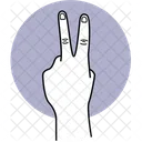 Two Finger Finger Fingers Icon