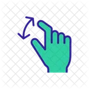 Two Finger Horizontal Swipe  Icon