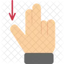 Two Fingers Drag Down Drag Arrow Icon