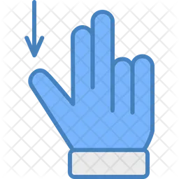 Two fingers drag down  Icon