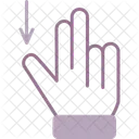 Two Fingers Drag Down Icon