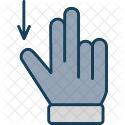 Two fingers drag down  Icon