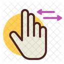 Two Fingers Horizontal Hand Gesture Icon