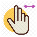 Two Fingers Leftright Hand Gesture Icon