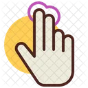 Two Fingers Move Hand Gesture Icon