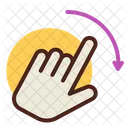 Two Fingers Rotate Right  Icon