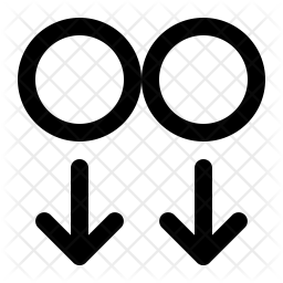 Two fingers swipe down Icon