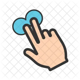 Two fingers tap  Icon