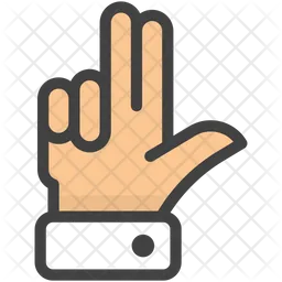 Two Fingers Up Emoji Icon