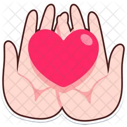 Two Hand Holding Heart  Icon