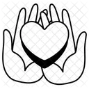 Two Hand Holding Heart Love Valentine Icon