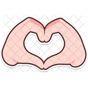 Two Hand Symbol Heart  Icon