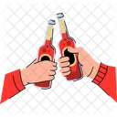 Cheers Bottles Drink Icon