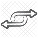 Two Headed Arrows Double Sided Arrow Direction Arrow Icon
