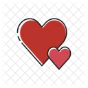 Two Heart Valentine Day Romantic Icon